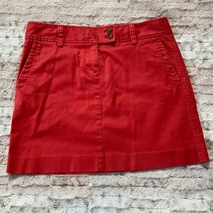 J. Crew Stretch Red Skirt Size 4 women